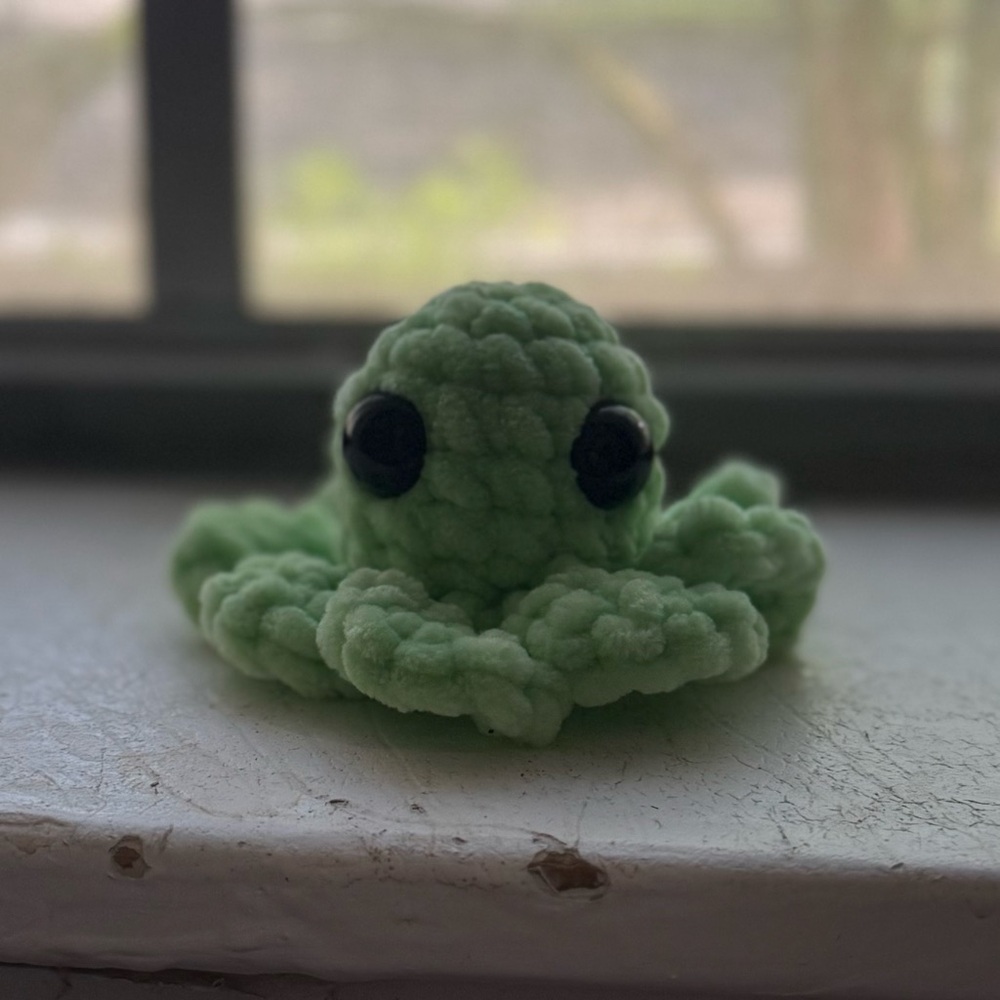 Green Plush Octopus Toy for Small Pets